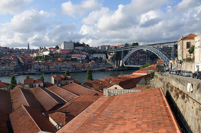 Portugal - Blick von Vila Nova de Gaia auf die Ponte Dom Luís I.und Porto